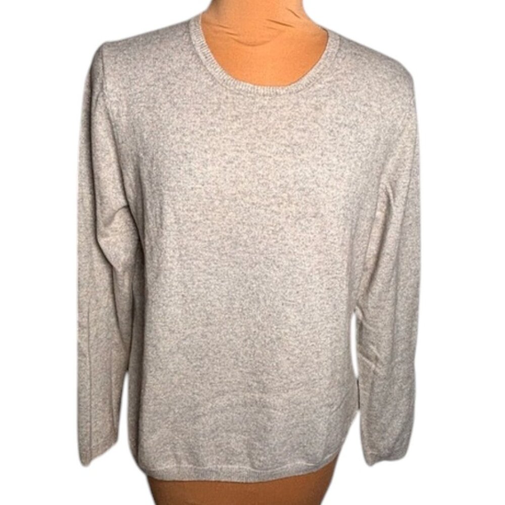 Brooks Brothers 346 Silver Lurex Crewneck Knit Sweater Large